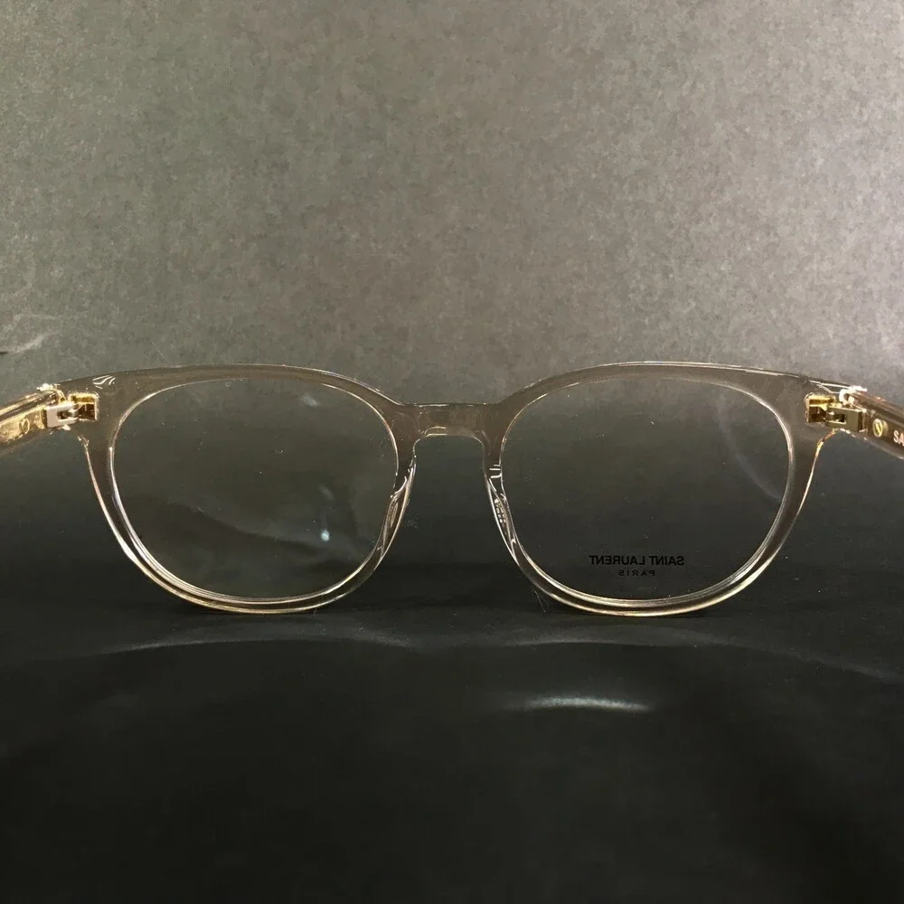Saint Laurent Eyeglasses Frames SL M111 004 Transparent Beige Square 52-18-143